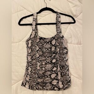 Snakeskin Print Sleeveless Top